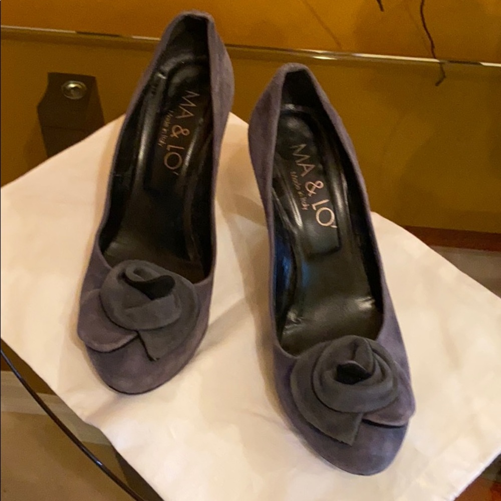 Ma & Lo grey suede high heel shoes